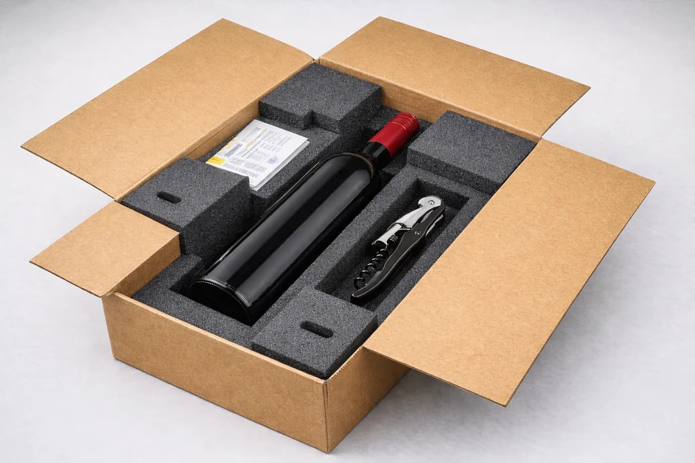 Custom wine bottle foam insert box